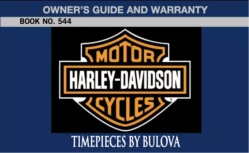 Page 1 of the manual User Manual Bulova Harley-Davidson 78B141