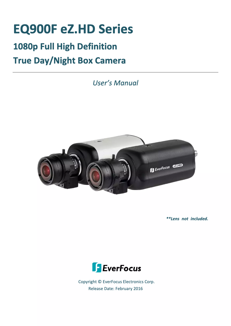 Page 1 of the manual User Manual EverFocus EQ900F