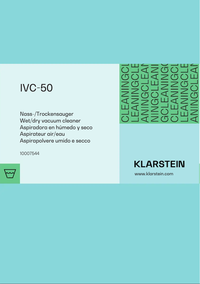 Page 1 of the manual User Manual Klarstein IVC-50