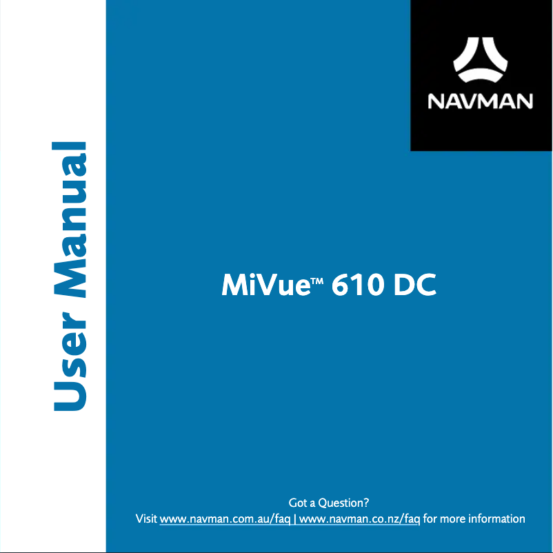 First page image of the manual for MiVue 610 DC