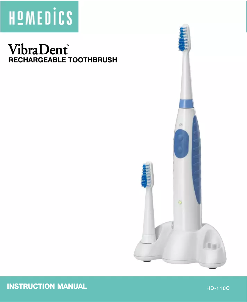 Image de la première page du manuel de l'appareil VibraDent HD-110