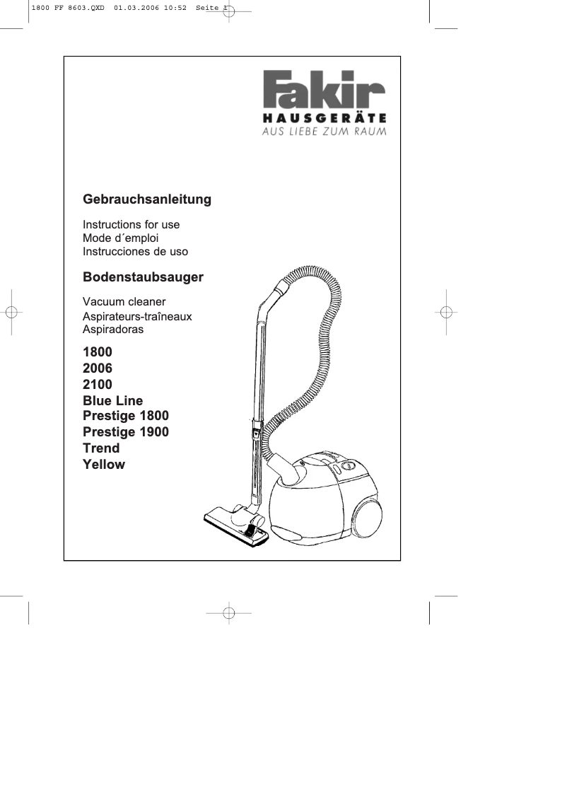 First page image of the manual for 2006