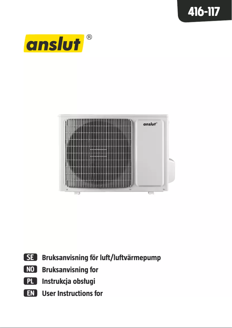 Page 1 of the manual User Manual Anslut 416-117