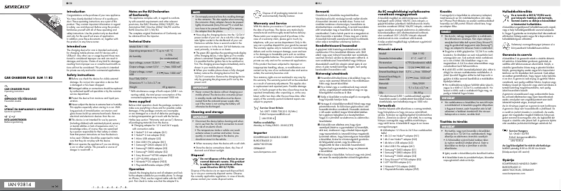 Page 1 of the manual User Manual SilverCrest SLM 2 A2