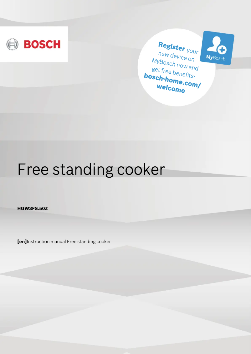 Page 1 of the manual User Manual Bosch HGW3FSY50Z