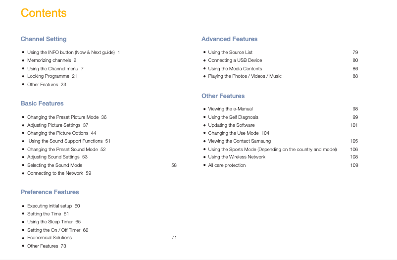 First page image of the manual for UE49M5002AK