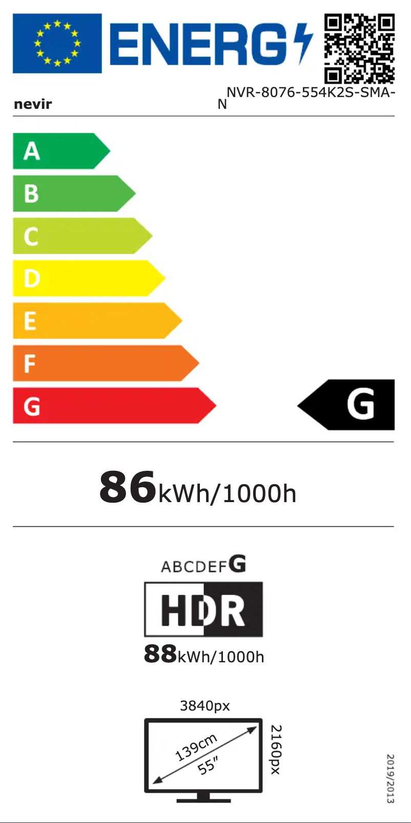 First page image of the manual for NVR-8076-554K2S-SMA-N TV