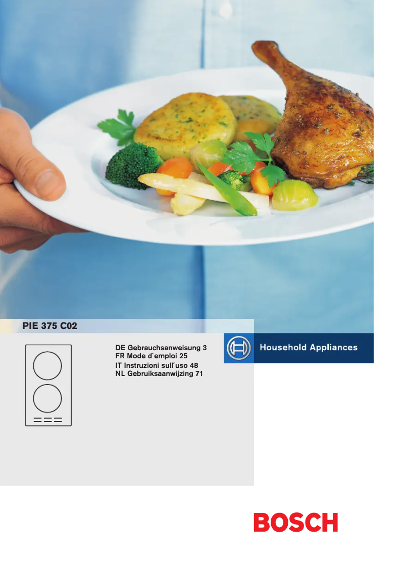 First page image of the manual for PIE375C03