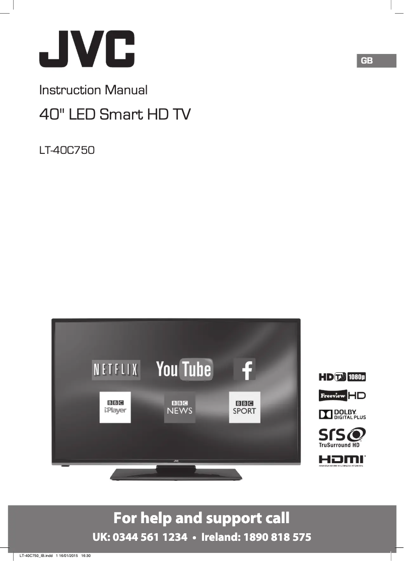 Page 1 of the manual User Manual JVC LT-40C750