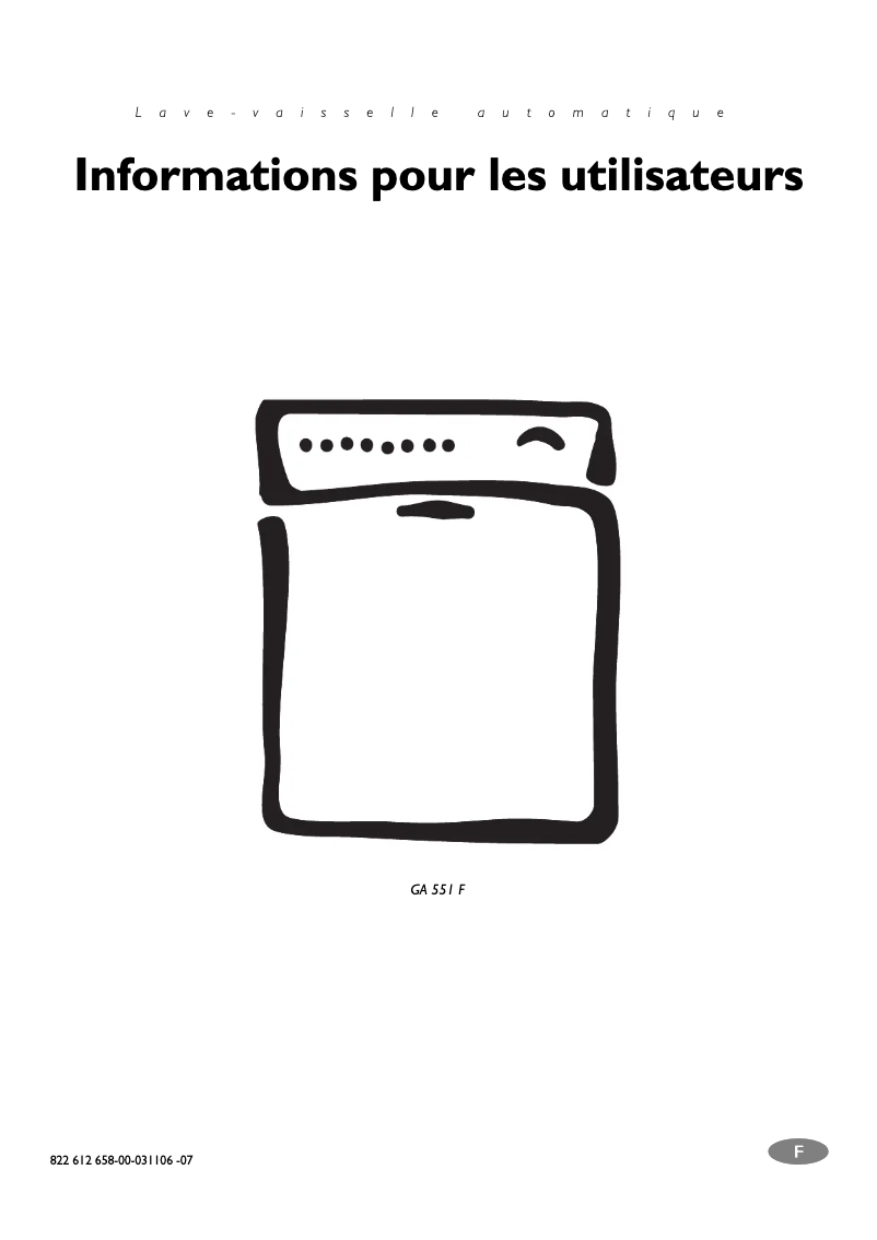 First page image of the manual for GA55F