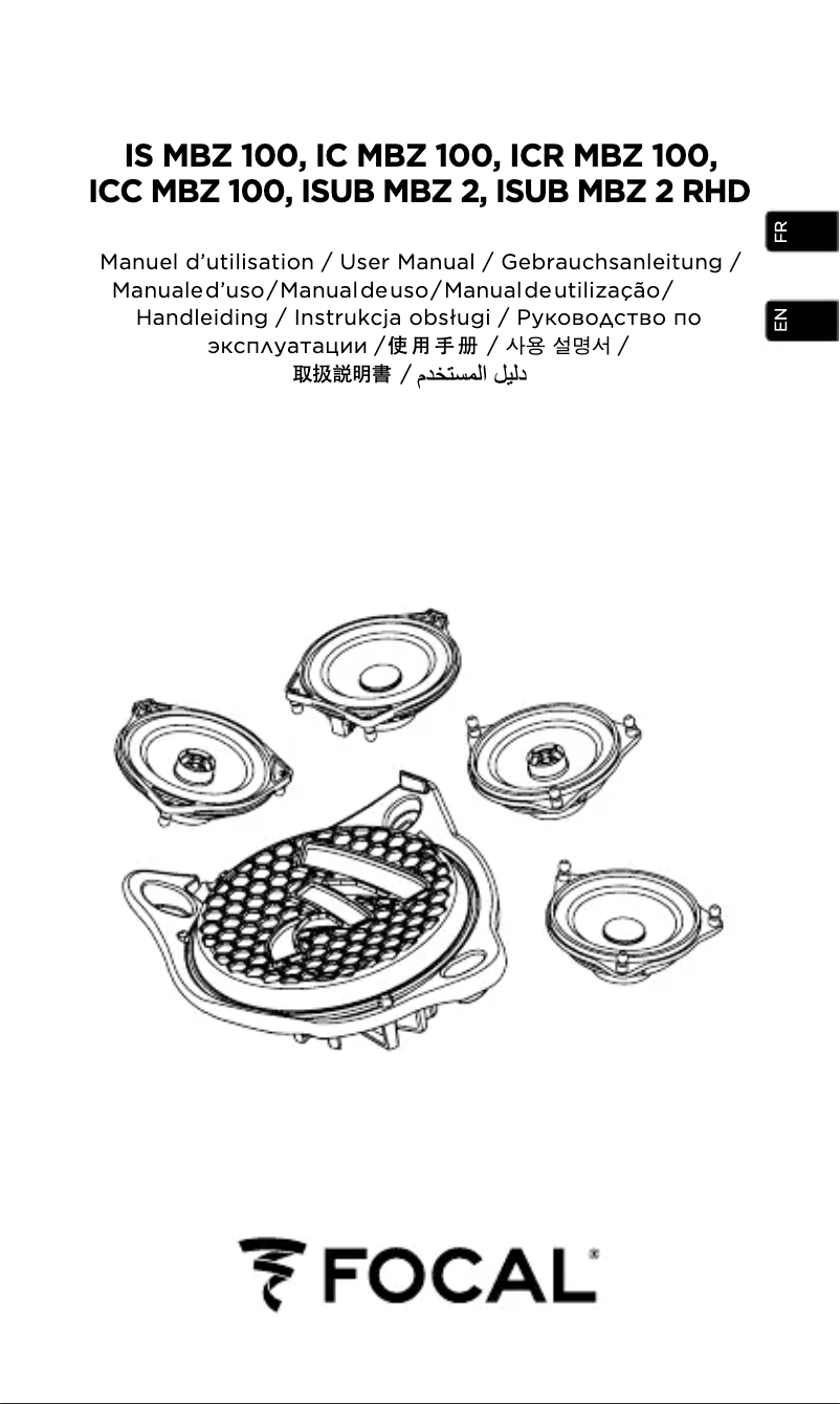 Page 1 of the manual User Manual Focal ISUB MBZ 2