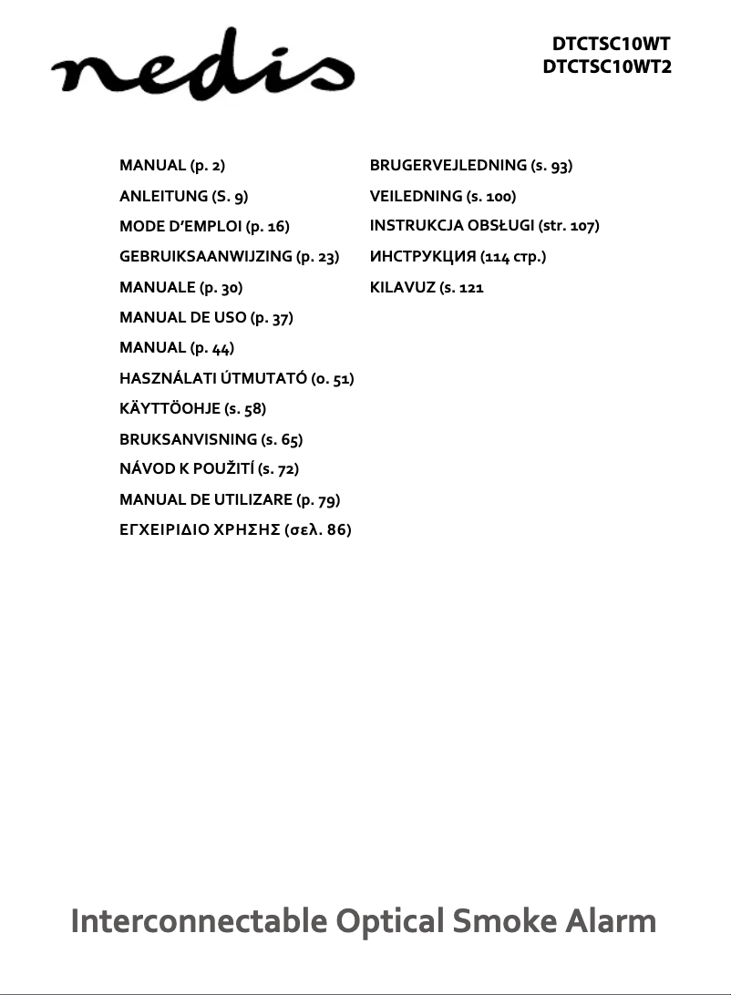 Page 1 of the manual User Manual Nedis DTCTSC10WT