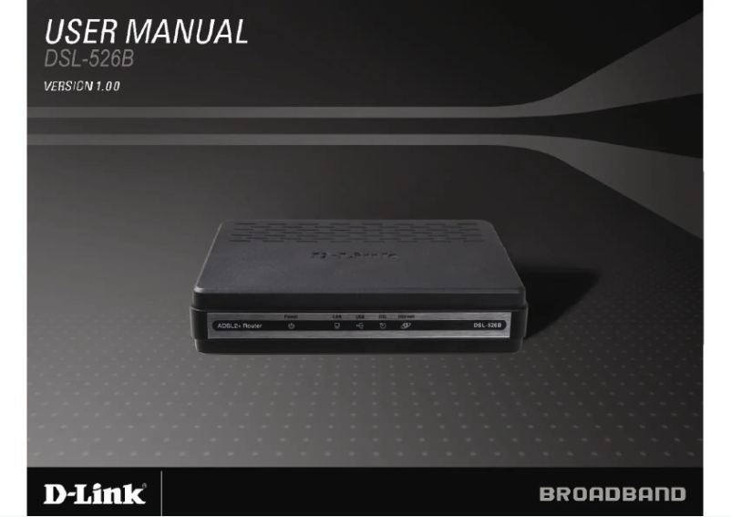 Page 1 of the manual User Manual D-Link DSL-526B