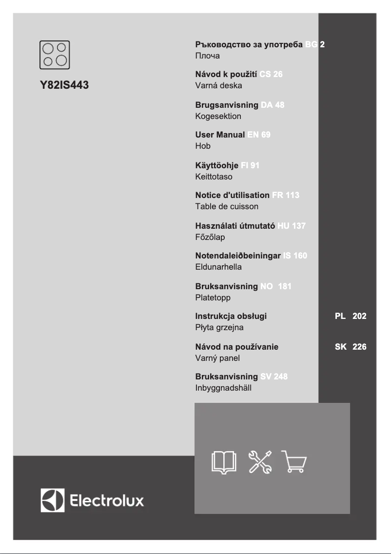 Page 1 of the manual Technical Sheet Electrolux Y82IS443