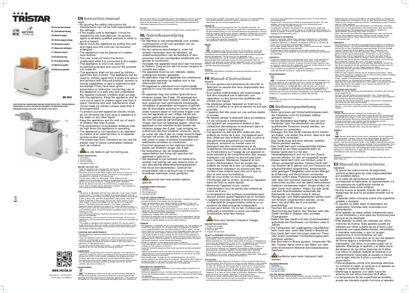 First page image of the manual for BR-1041