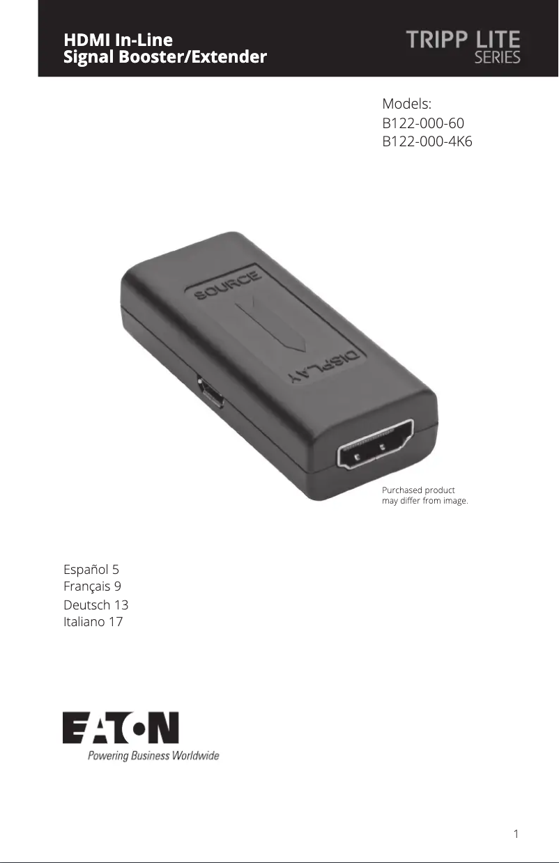 First page image of the manual for B122-000-60