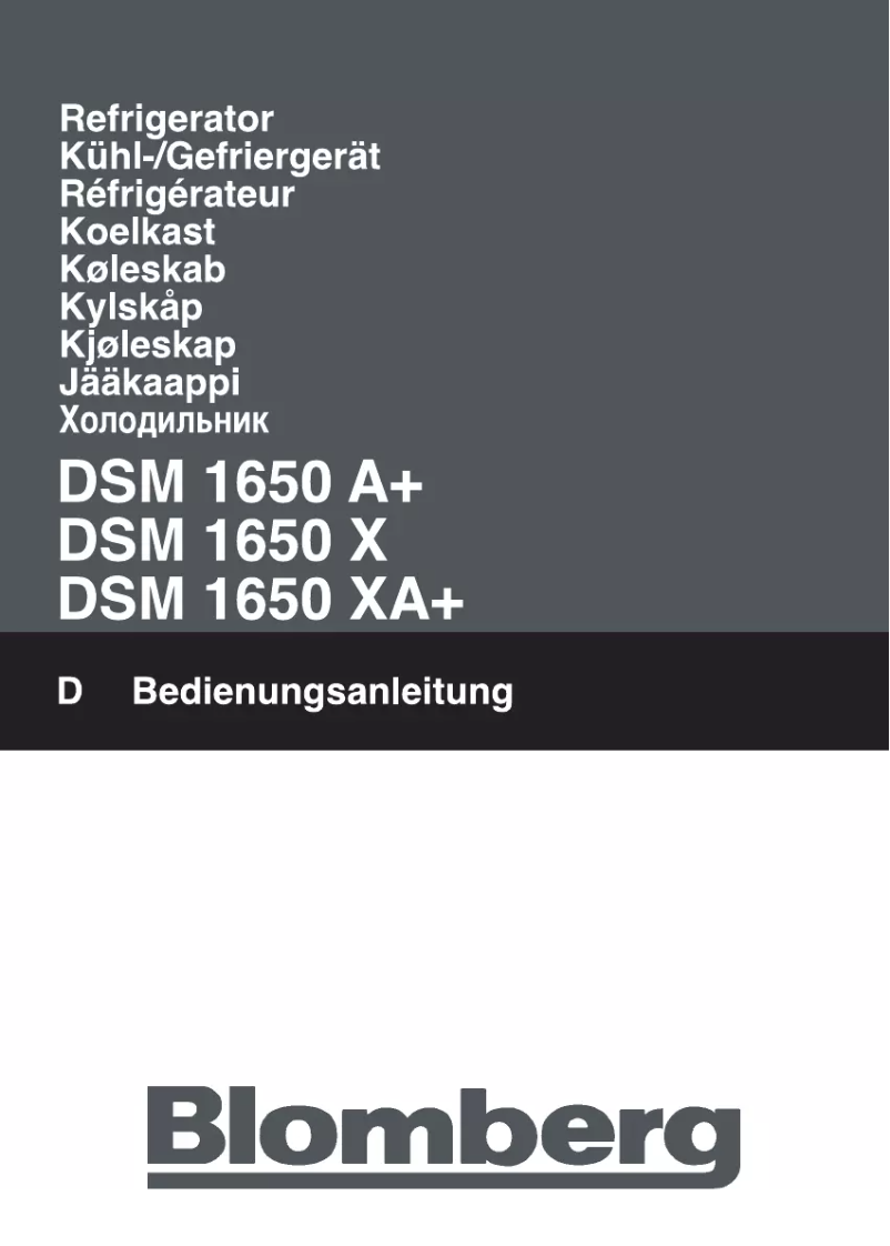 First page image of the manual for DSM 1650 X