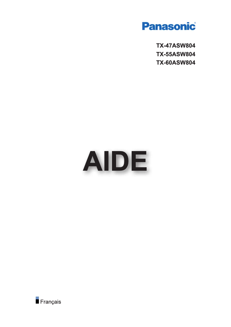 Page 1 of the manual User Manual Panasonic Viera TX-55ASW804