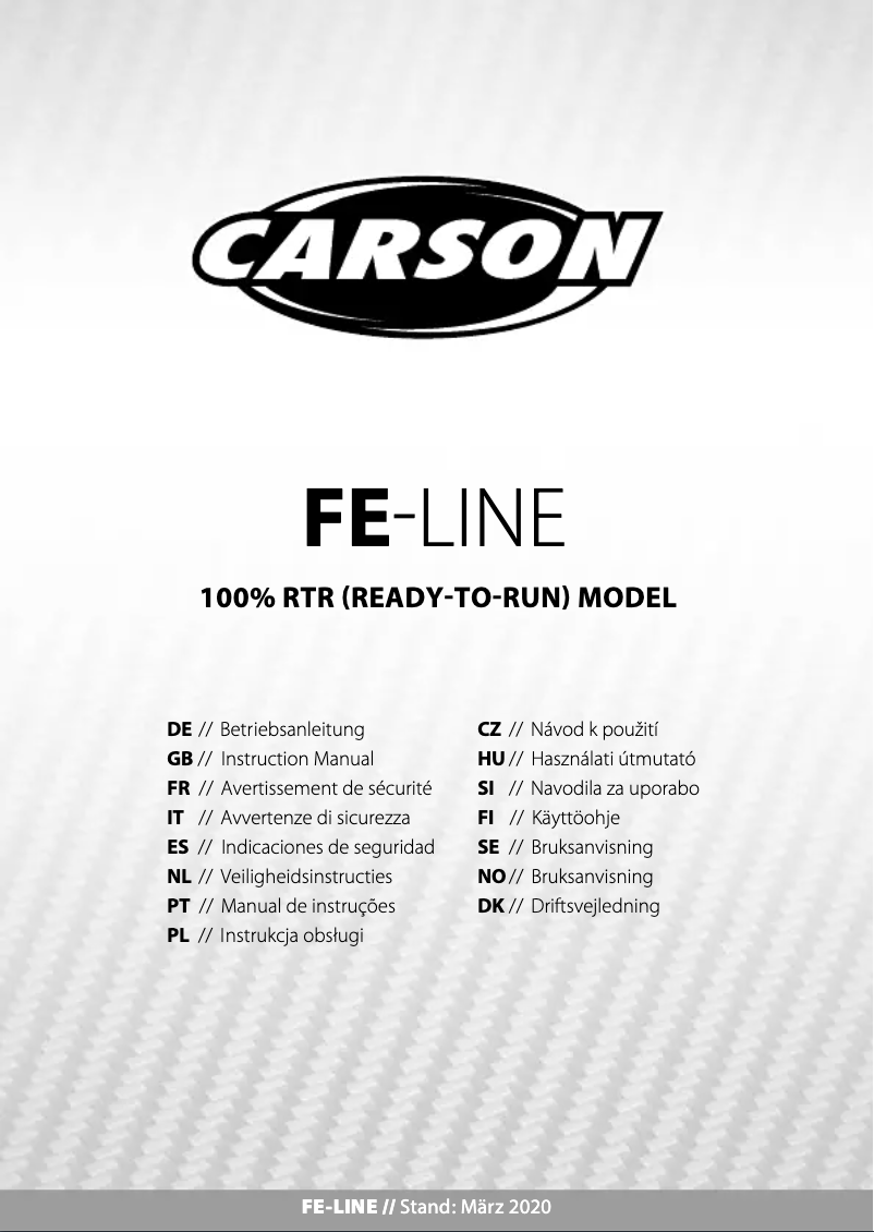 First page image of the manual for Cage Devil FE