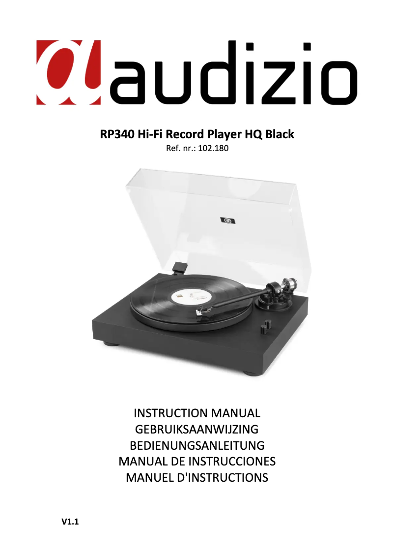 First page image of the manual for RP340