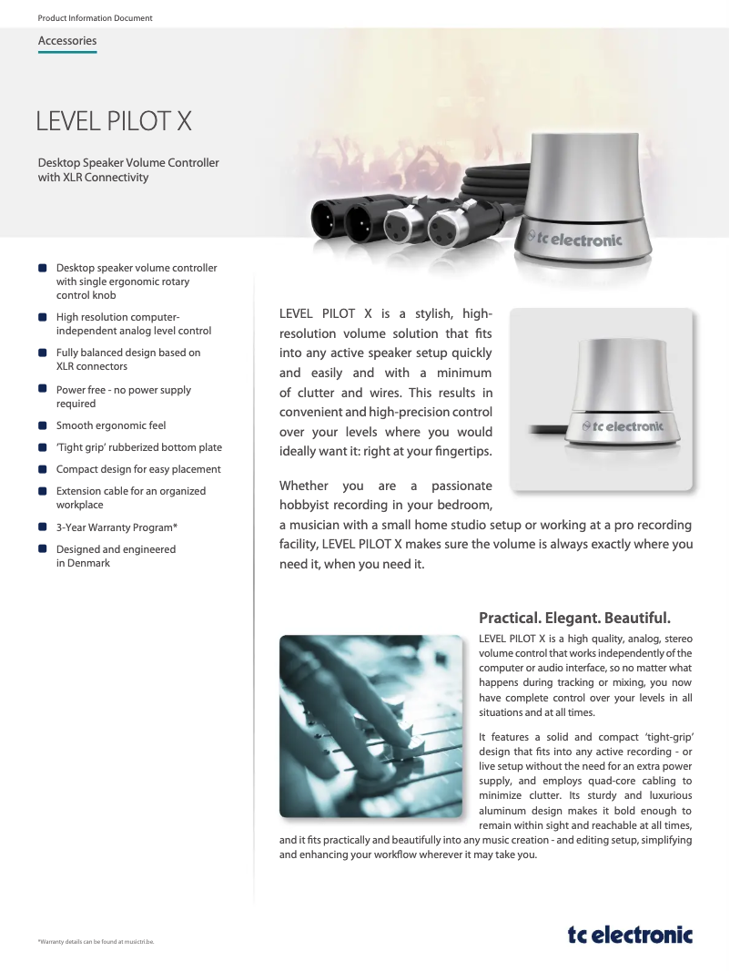 Page 1 of the manual User Manual TC Electronic Level Pilot X
