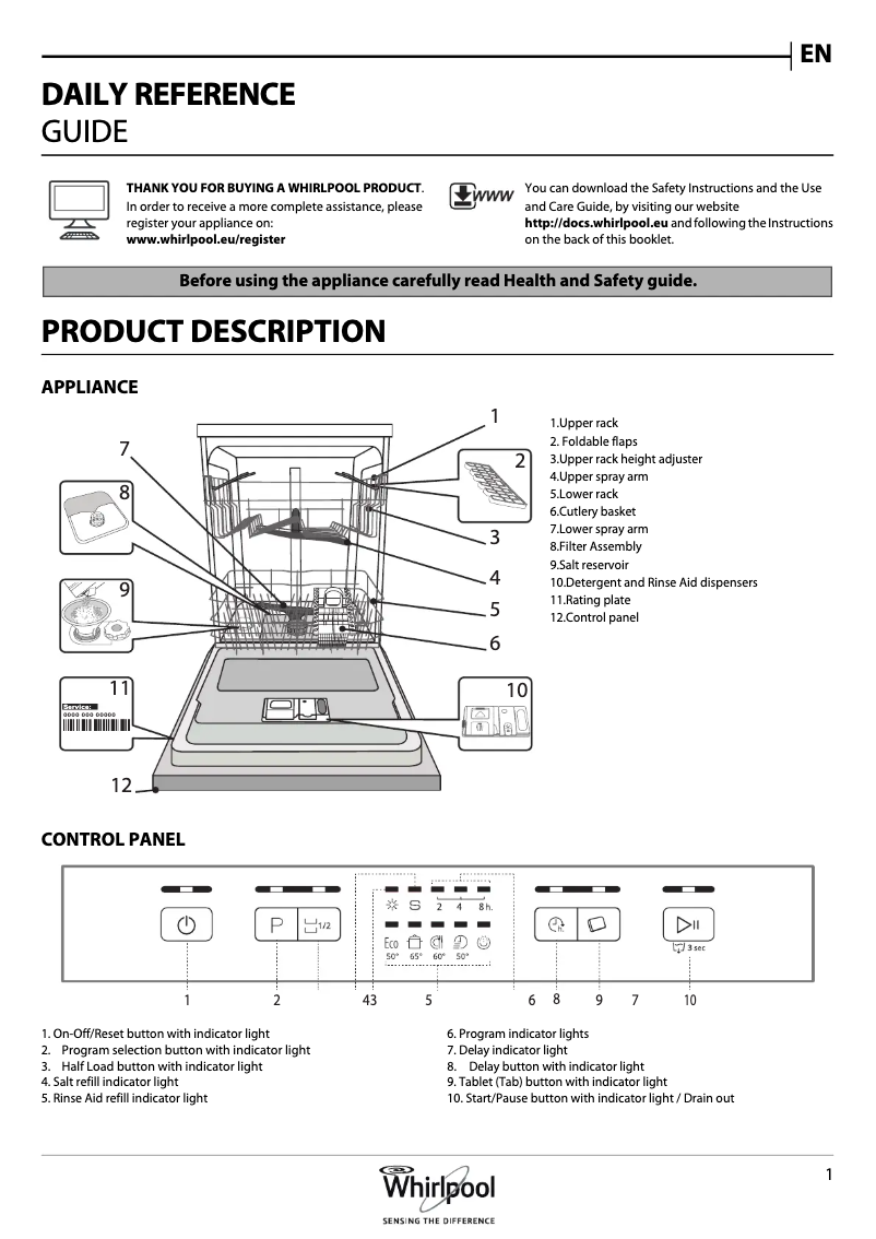First page image of the manual for WFE 2B16