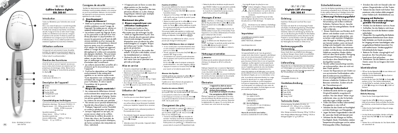 Page 1 of the manual User Manual SilverCrest SDL 300 A1