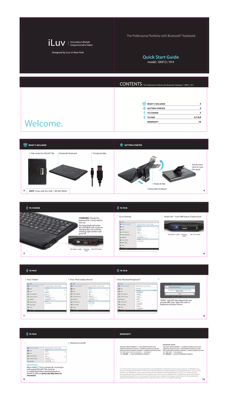 Page 1 of the manual User Manual iLuv ISK912