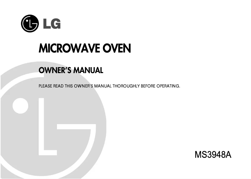 First page image of the manual for MS3948A