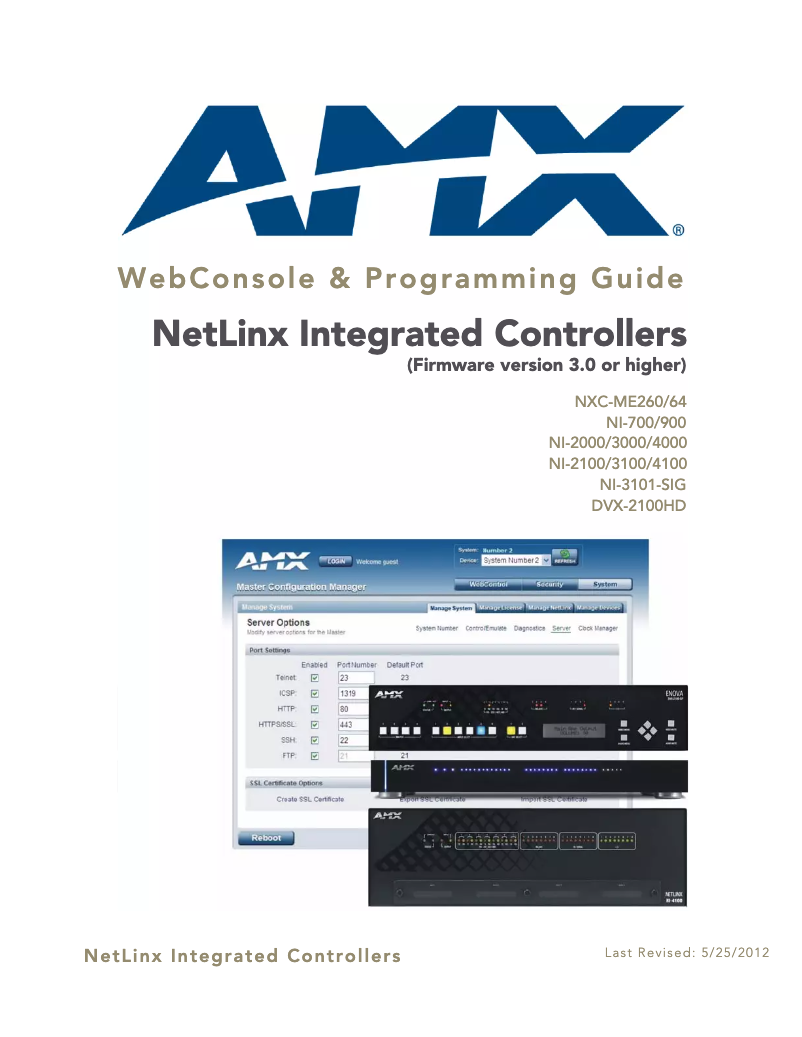 First page image of the manual for NI-3100