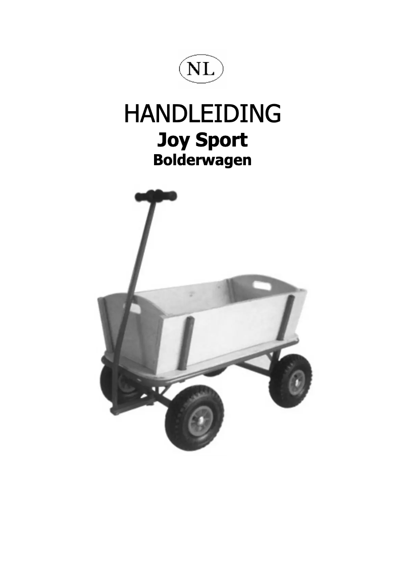 Page 1 of the manual User Manual Joy Sport Bolderwagen