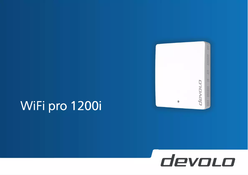 Page 1 of the manual User Manual Devolo WiFi pro 1200i