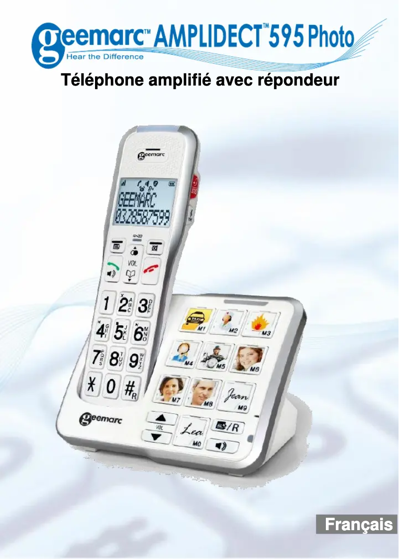 Page 1 of the manual User Manual Geemarc AmpliDect 595 Photo