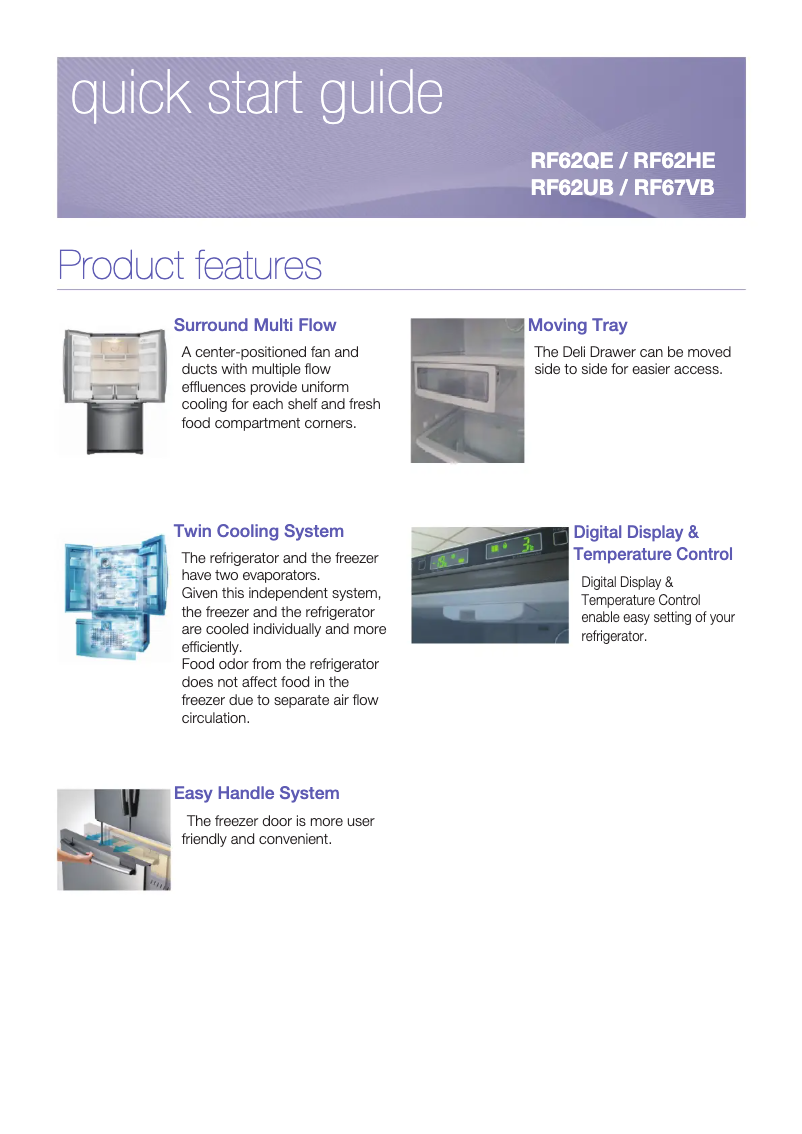 First page image of the manual for RF67DESW2