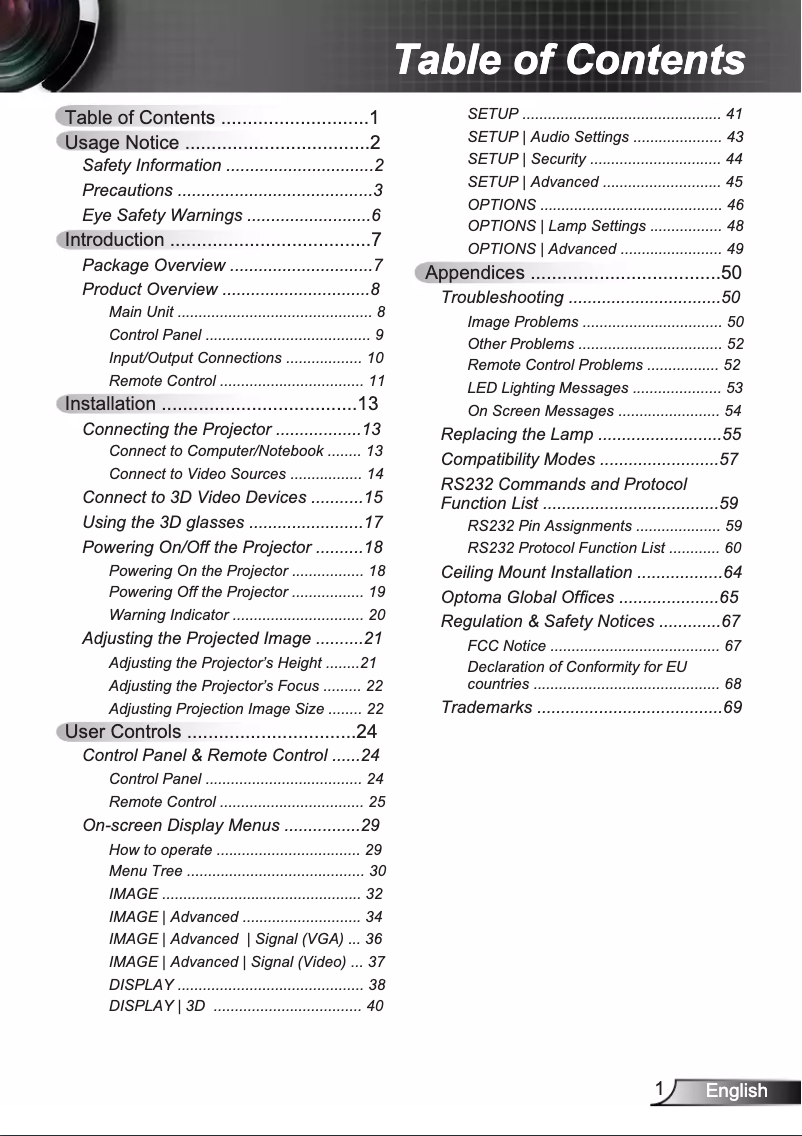 First page image of the manual for DH1011