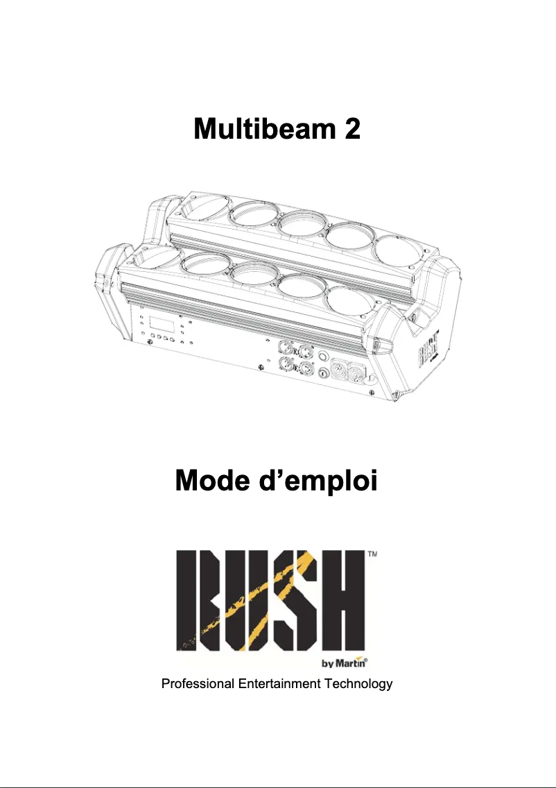 First page image of the manual for RUSH Multibeam 2