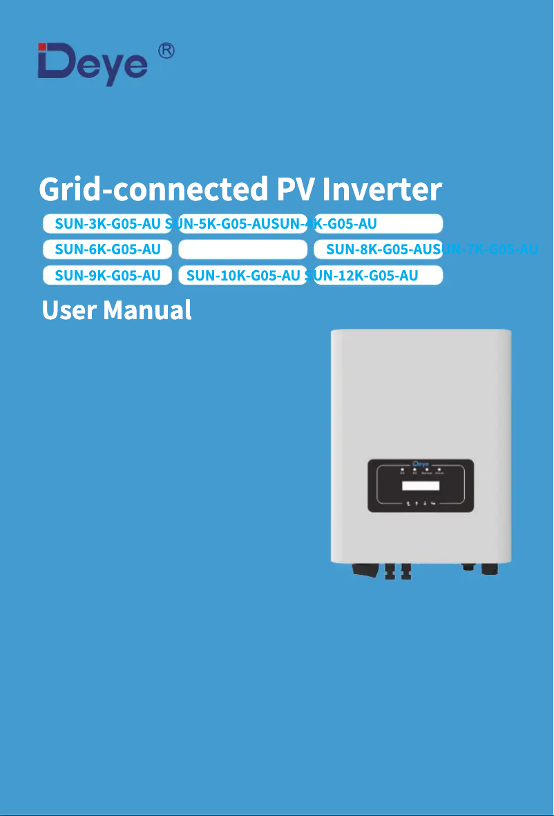 First page image of the manual for SUN-8K-G05-AU