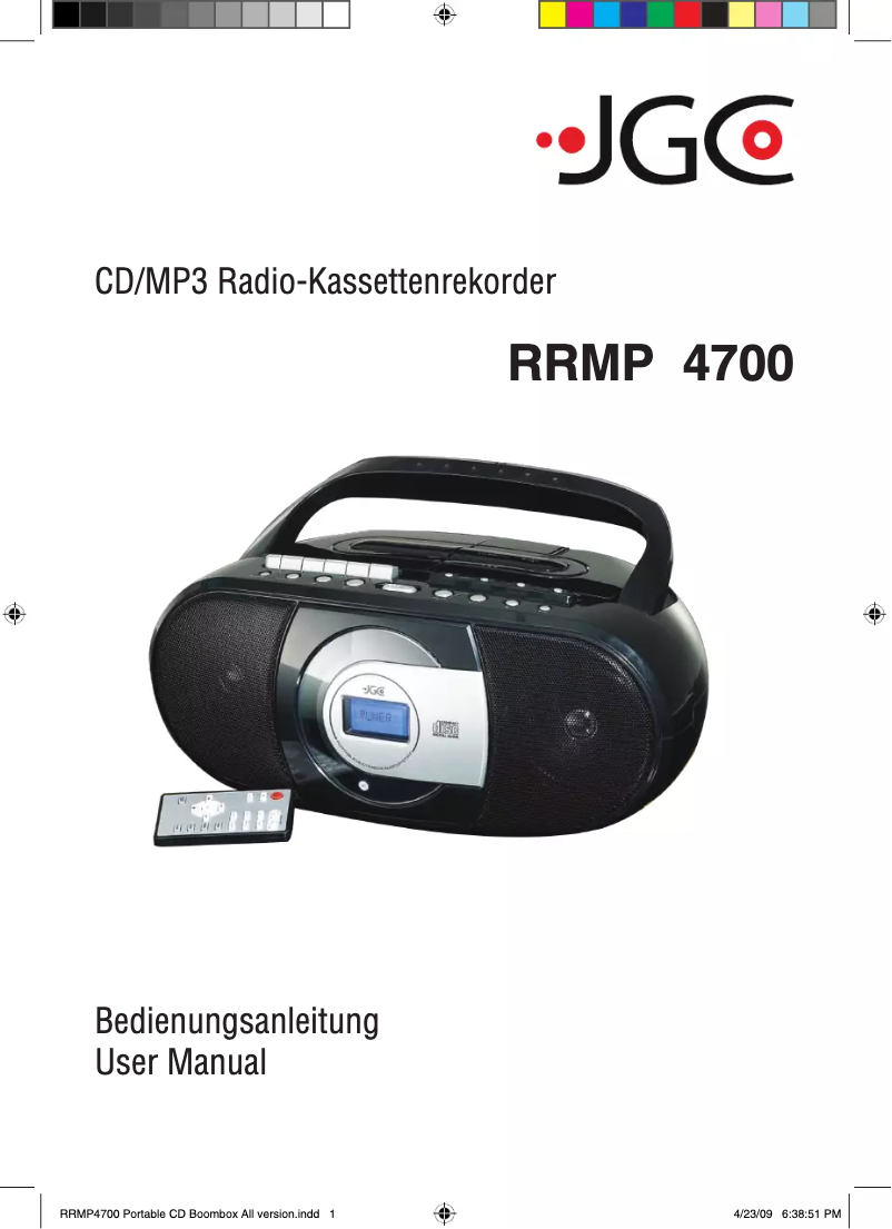 First page image of the manual for RRMP 4700