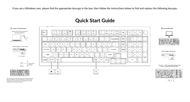 Page 1 of the manual Quick Start Guide Keychron Q5 Max