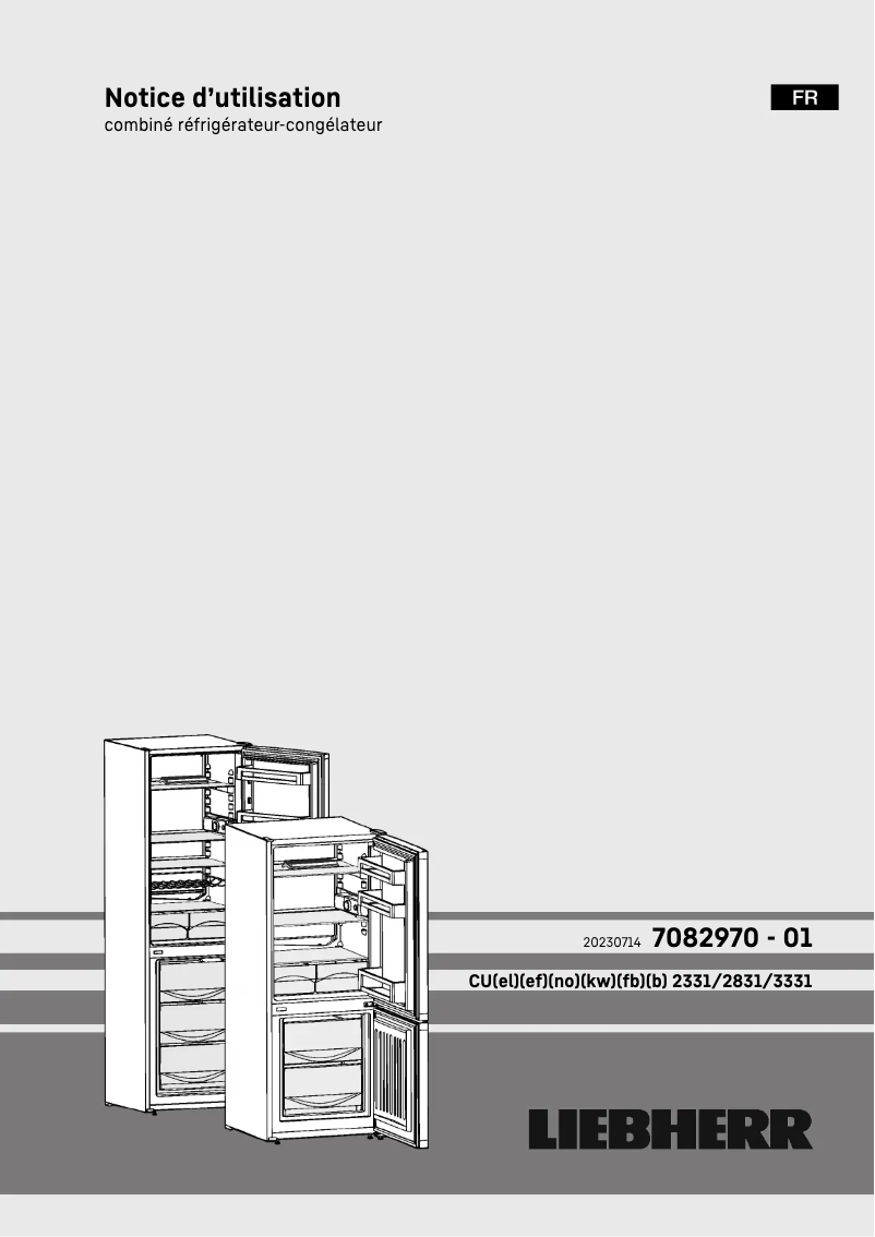 Page 1 of the manual User Manual Liebherr CUEL281-22