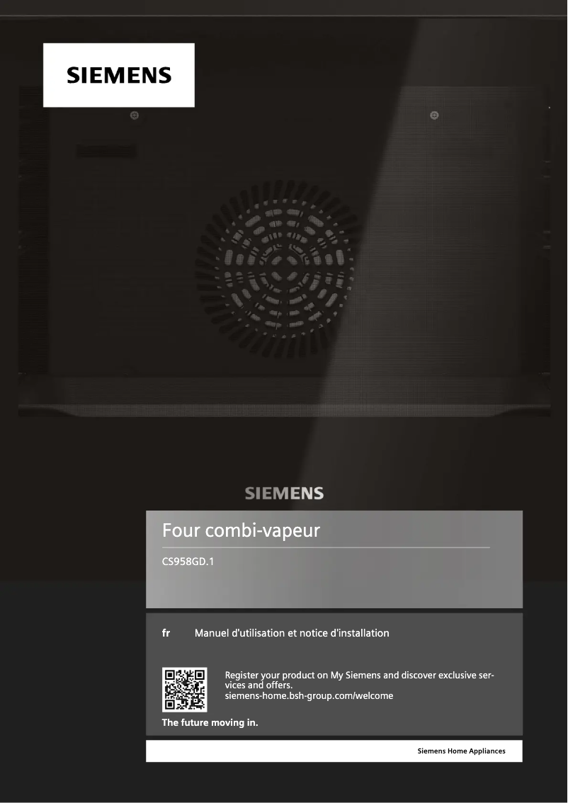 First page image of the manual for CS958GDD1