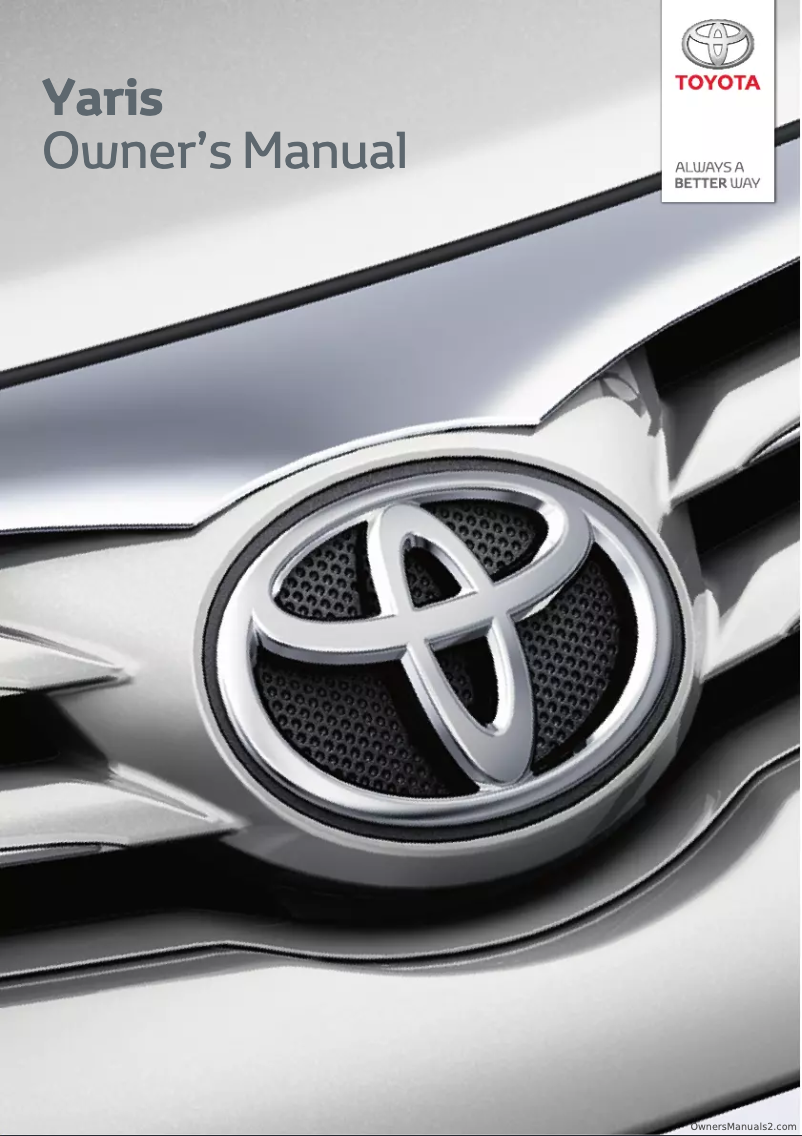 First page image of the manual for Yaris (2023)