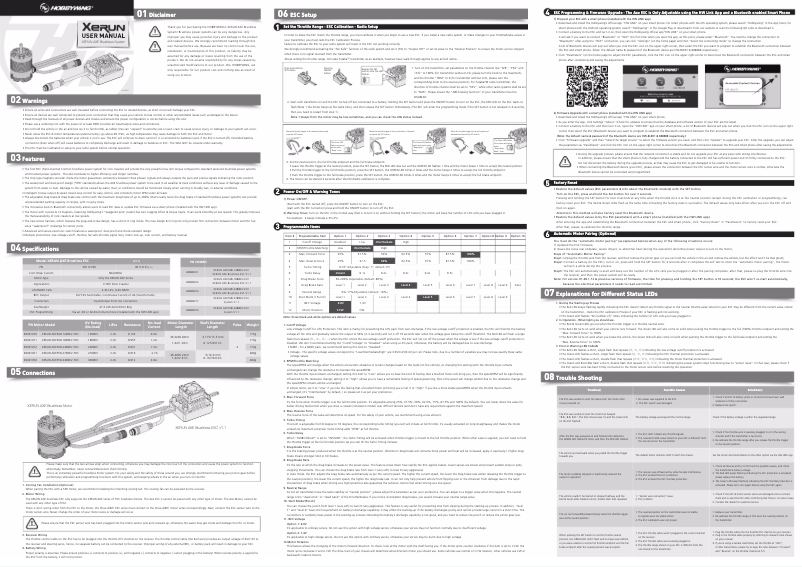 First page image of the manual for XeRun Axe