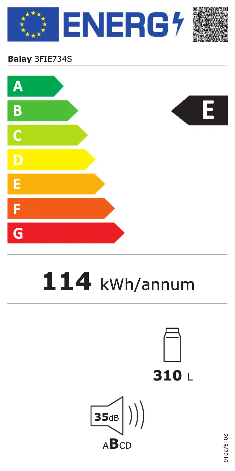 First page image of the manual for 3FIE734S