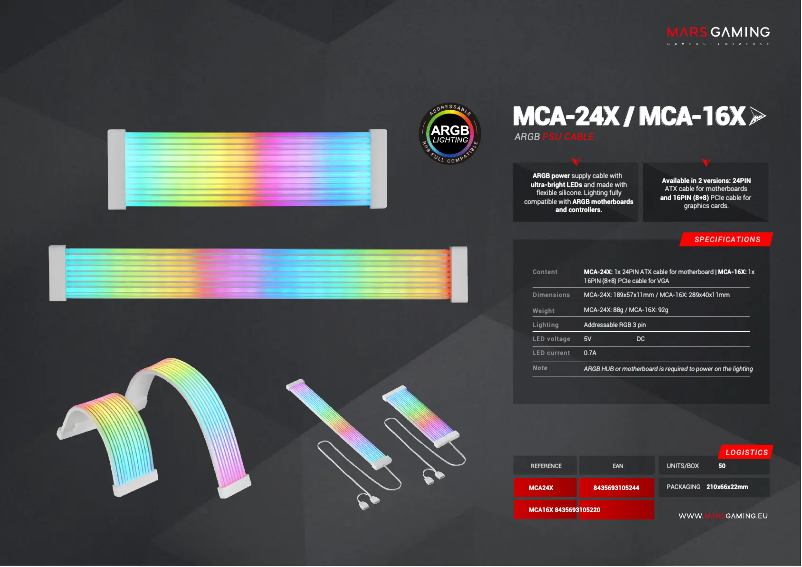 First page image of the manual for MCA-16X