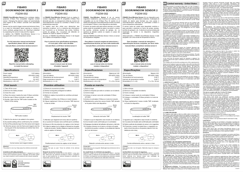 First page image of the manual for FGDW-002