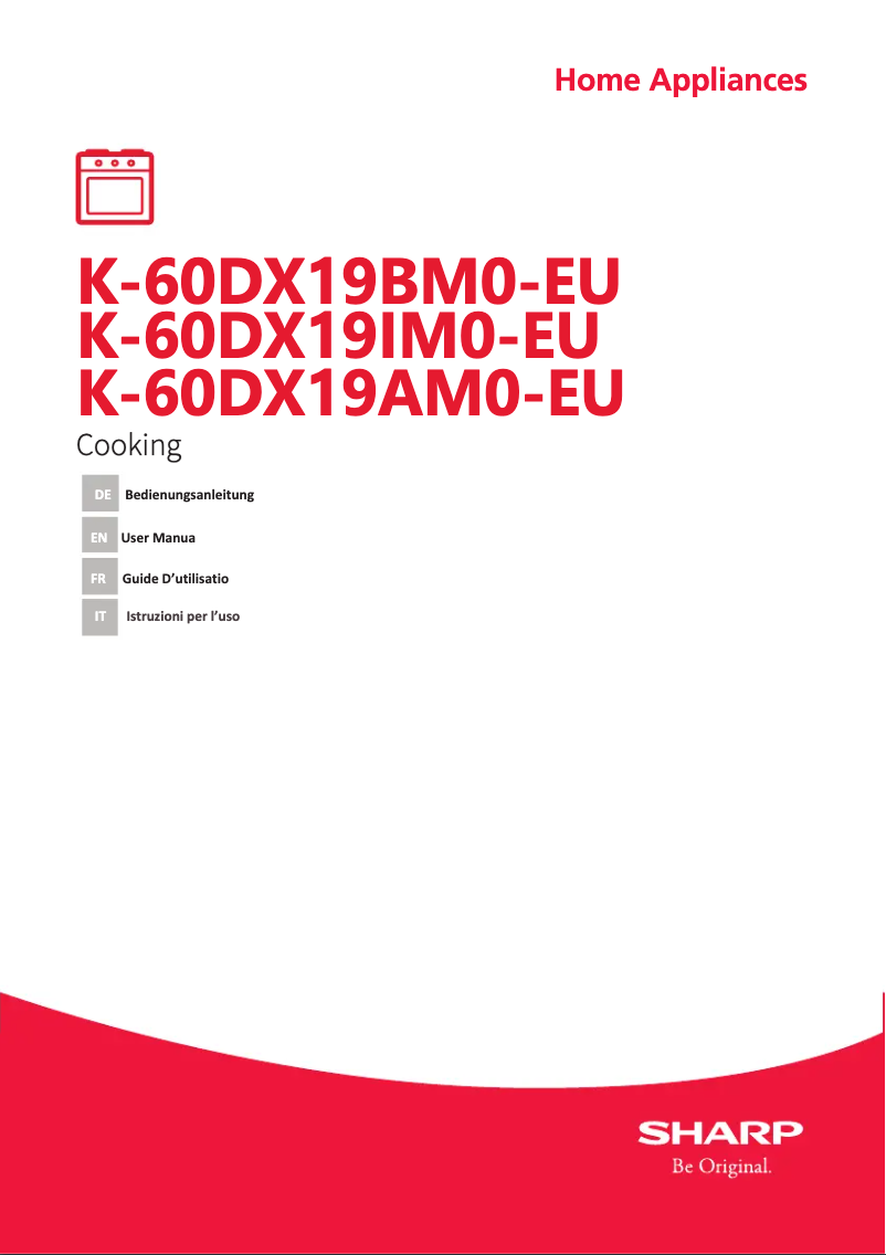 Page 1 of the manual User Manual Sharp K-60DX19IM0-EU