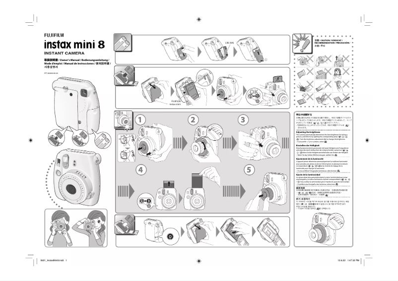 Page 1 de la notice Manuel utilisateur Fujifilm Instax mini 8