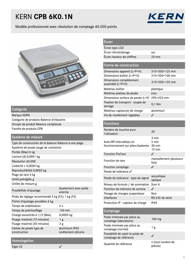First page image of the manual for CPB 6K0.1N