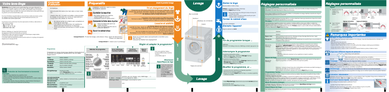 First page image of the manual for WM14Q470FG